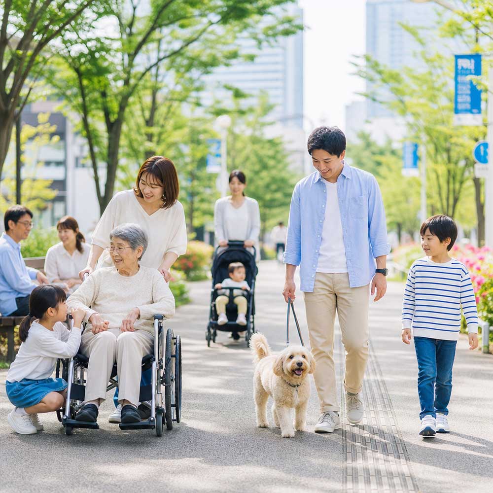 子どもから高齢者・ペットにやさしいまちに